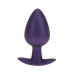 Ouch! Large Silicone Plug 3.5'' Metallic Purple - Smooth Anatomical Model