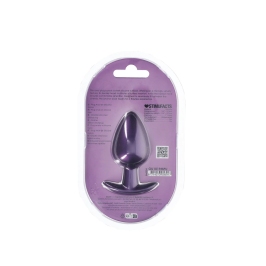 Ouch! Large Silicone Plug 3.5'' Metallic Purple - Smooth Anatomical Model