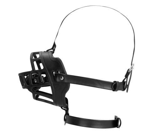 Ouch! Adjustable Face Harness with Removable Ball Gag Black