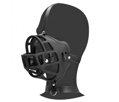 Ouch! Adjustable Face Harness with Removable Ball Gag Black