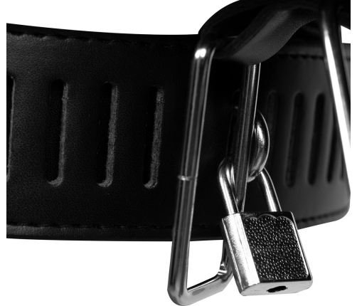 OUCH! Xtreme PU Leather Female Belt with Adjustable Leg System Black