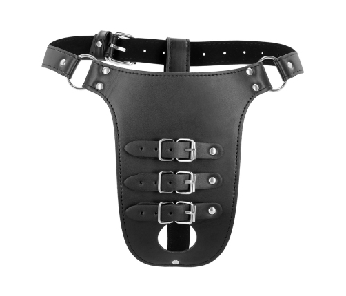 OUCH! Xtreme PU Leather Belt Restraint System Black Adjustable Fit