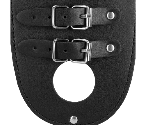 OUCH! Xtreme PU Leather Belt Restraint System Black Adjustable Fit