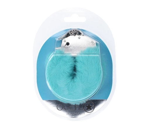 You2Toys Fluffy Anatomic Handcuffs Secure Lock System Blue