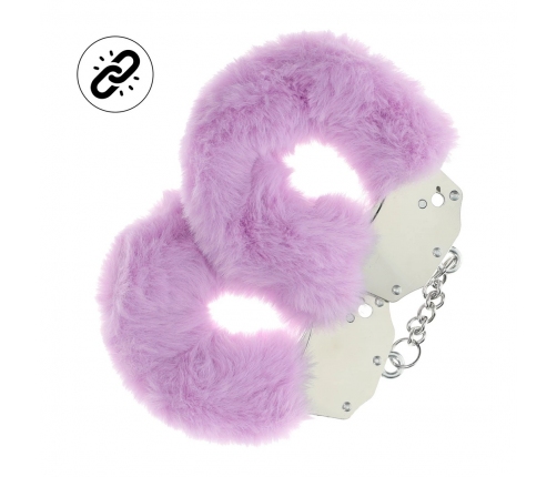 Ouch! Heavy-Duty Fluffy Handcuffs Lavender - Soft Padded Secure Model