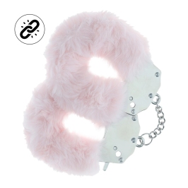 OUCH! Heavy-duty Fluffy Handcuffs Powder Pink - Secure Soft Model