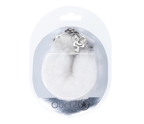 Ouch! Heavy-Duty Soft Touch Handcuffs White - Secure & Padded Design