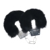 Ouch! Classic Fluffy Handcuffs Black - Secure Soft-Bound Steel Restraints