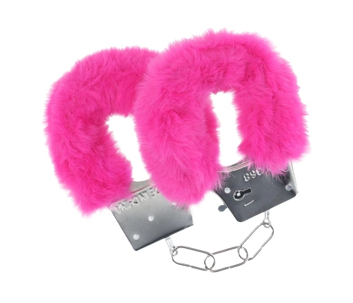 Ouch! Classic Fluffy Handcuffs Pink - Soft Lining, Adjustable Fit