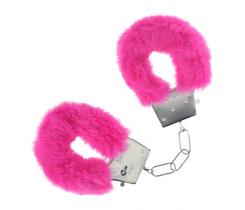 Ouch! Classic Fluffy Handcuffs Pink - Soft Lining, Adjustable Fit