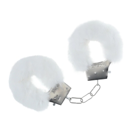 Ouch! Classic Fluffy Handcuffs White - Adjustable Plush Model