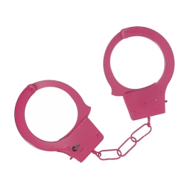 Ouch! Classic Metal Handcuffs Pink - Adjustable Safety Lock System