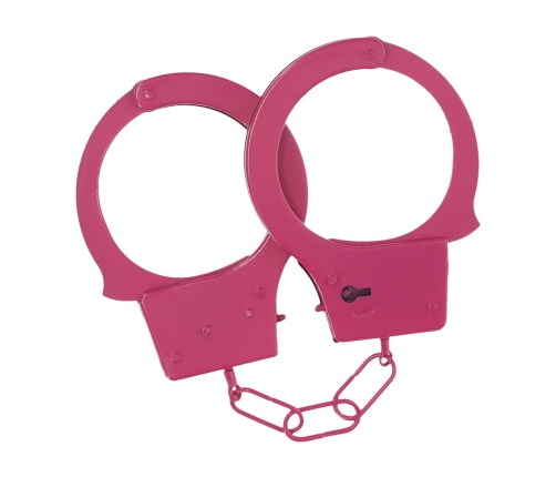 Ouch! Classic Metal Handcuffs Pink - Adjustable Safety Lock System