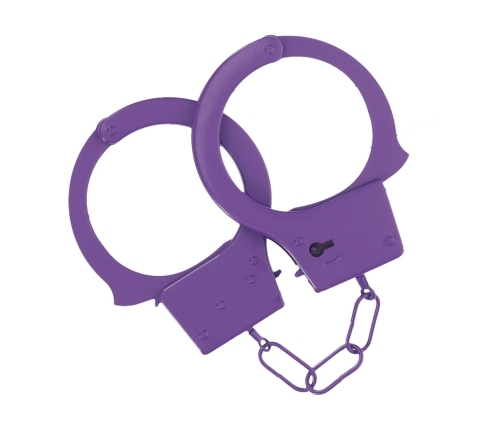 Ouch! Classic Metal Handcuffs Purple - Secure Adjustable Restraint System