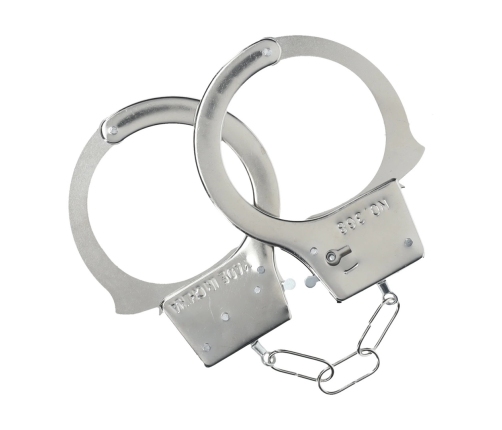Ouch! Classic Metal Handcuffs Silver - Secure Locking System, Adjustable Size