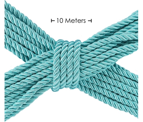 Shots Polyester Rope Blue 10m Durable Smooth Bondage Accessory