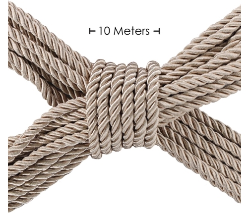 Loving Joy Polyester Bondage Rope 10m Gold - Durable Restraint Cord