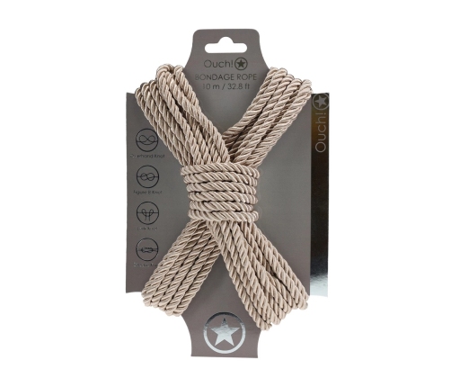 Loving Joy Polyester Bondage Rope 10m Gold - Durable Restraint Cord