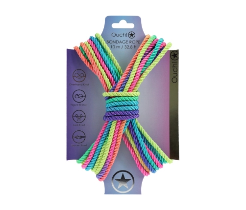 LoversPremium Bondage Rope 10m Multicolor - Durable Polyester Model