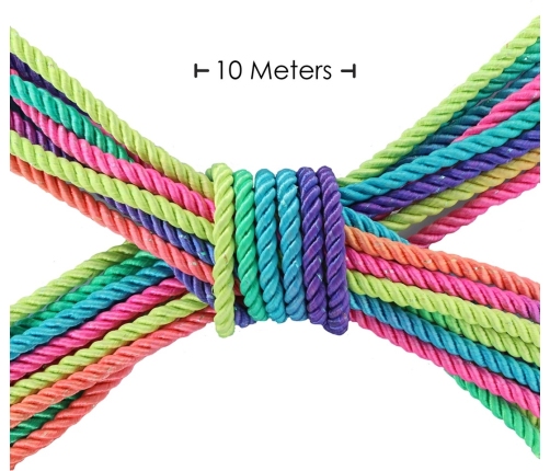 LoversPremium Bondage Rope 10m Multicolor - Durable Polyester Model