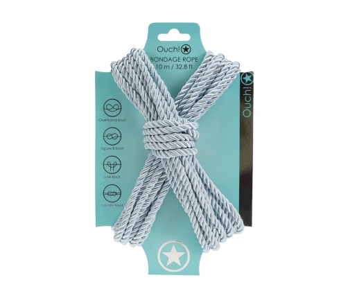 LoversPremium Polyester Bondage Rope 10m Powder Blue - Soft Durable Design