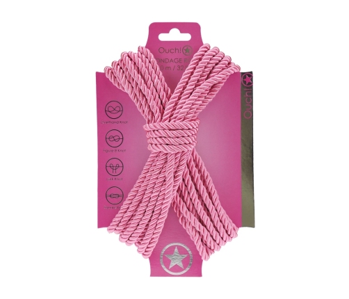 ToyJoy Polyester Bondage Rope 10m Pink - Durable Restraint System