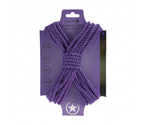 Loving Joy Japanese Style Bondage Rope 10m - Purple Polyester Design