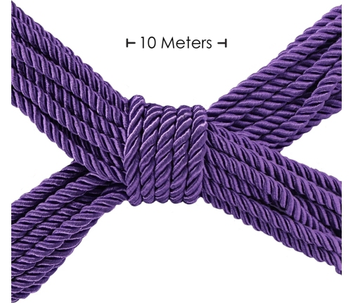 Loving Joy Japanese Style Bondage Rope 10m - Purple Polyester Design