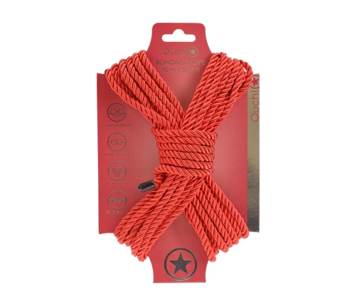 SINNER Gear Bondage Rope 10m Red - Durable Polyester Restraint Cord