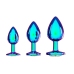 Ouch! Venice Collection Iridescent Metal Plug Set 3 Sizes Jewel Base