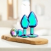Ouch! Venice Collection Iridescent Metal Plug Set 3 Sizes Jewel Base
