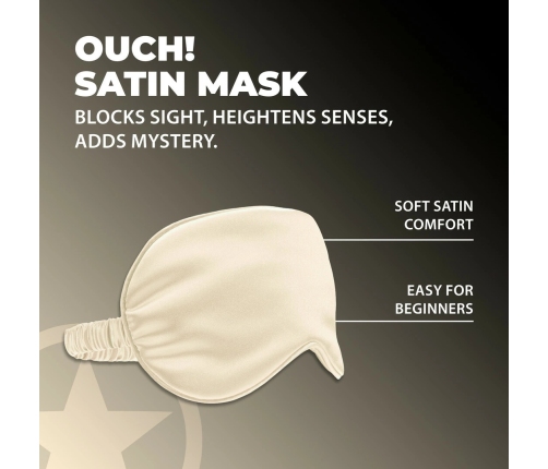 LoversPremium Satin Mask Gold - Elegant Sensory Play Accessory