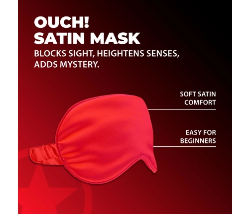 Loving Joy Satin Mask Red - Soft Adjustable Eye Cover for Adults