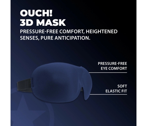 Loving Joy 3D Contoured Blindfold Navy - Ergonomic Plush Eye Mask
