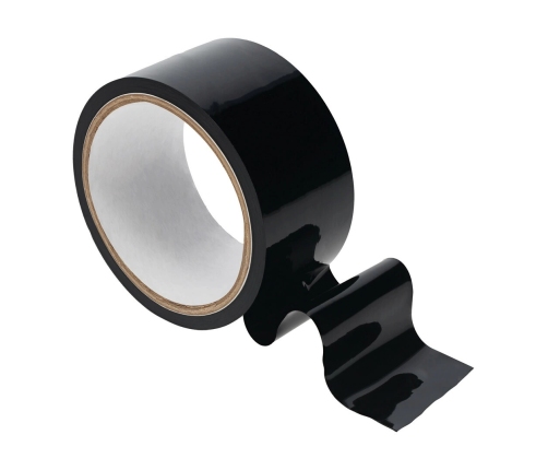 Ouch! PVC Adhesive-Free Bondage Tape 20m Black - Reusable Restraint System