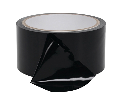 Ouch! PVC Adhesive-Free Bondage Tape 20m Black - Reusable Restraint System