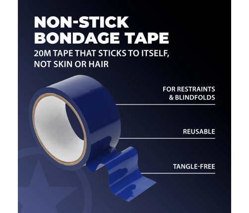 Ouch! PVC Bonding Tape 20m Navy - Self-Adhesive, Non-Stick Roll