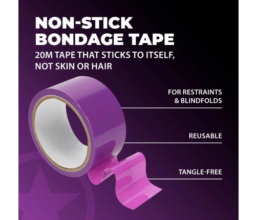 Ouch! PVC Non-Stick Tape 20m Purple - Multipurpose Bondage Accessory