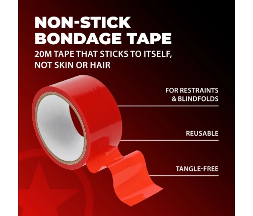 Ouch! PVC Non-Stick Tape 20m Red - Reusable Bonding Tape