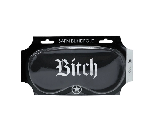 Bijoux Indiscrets Printed Satin Mask Black - Elegant Blindfold Accessory