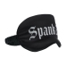 Spank Me Printed Satin Mask Black - Elegant Sensory Play Eye Cover