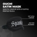 Spank Me Printed Satin Mask Black - Elegant Sensory Play Eye Cover