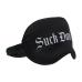 Suck Don't Bite Satin Eye Mask Black - Elegant Printed Sleep Mask