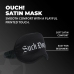 Suck Don't Bite Satin Eye Mask Black - Elegant Printed Sleep Mask