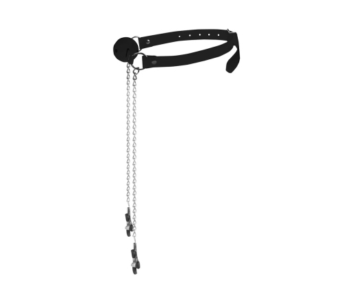 Ball Gag with Nipple Clamps