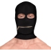 Ouch! Xtreme Zipper Hood Mask with Adjustable Mouth Closure Black