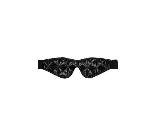 Ouch! Faux-Leather Diamond Pattern Eye Mask Black 19.5cm