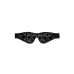 Ouch! Faux-Leather Diamond Pattern Eye Mask Black 19.5cm