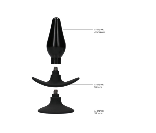 Interchangeable Butt Plug Set - Rounded - Medium