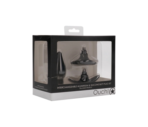Interchangeable Butt Plug Set - Rounded - Medium